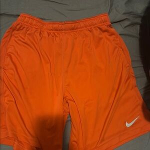 Nike Men's Orange Athletic Shorts